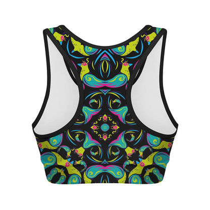 Ornament Psychedelic Trippy Print Women's Sports Bra