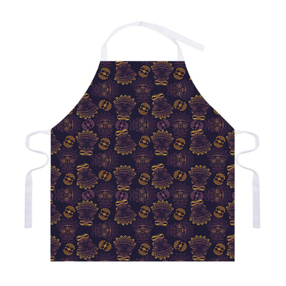 Ornament Tiki Mask Pattern Print Adjustable Apron