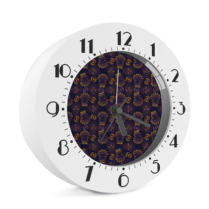 Ornament Tiki Mask Pattern Print Alarm Clock