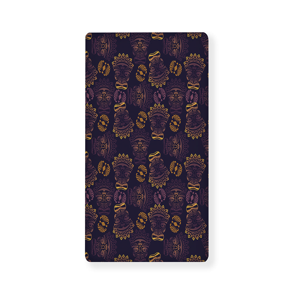 Ornament Tiki Mask Pattern Print Baby Crib Sheet