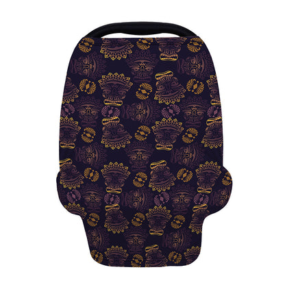 Ornament Tiki Mask Pattern Print Baby Seat Cover