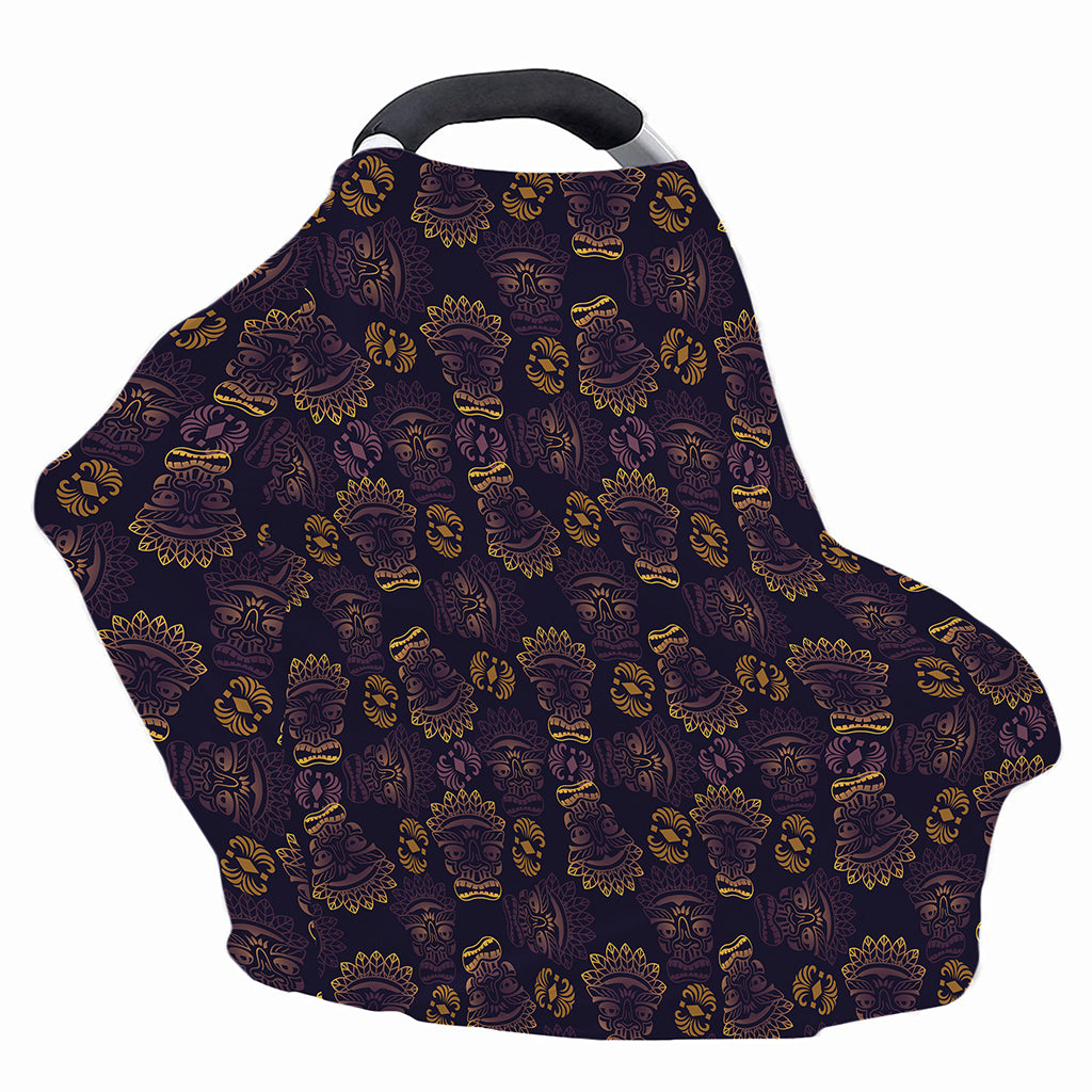 Ornament Tiki Mask Pattern Print Baby Seat Cover