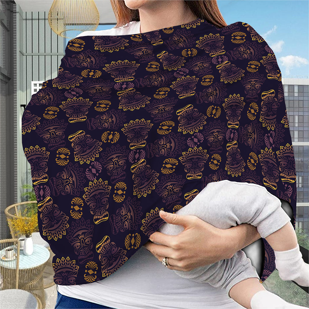 Ornament Tiki Mask Pattern Print Baby Seat Cover