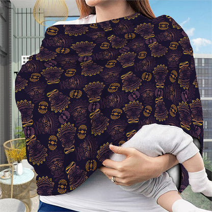 Ornament Tiki Mask Pattern Print Baby Seat Cover
