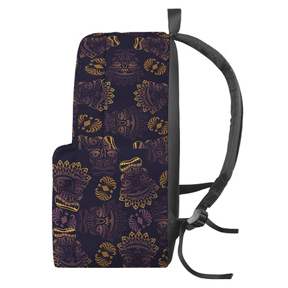 Ornament Tiki Mask Pattern Print Backpack