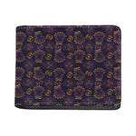 Ornament Tiki Mask Pattern Print Bifold Wallet
