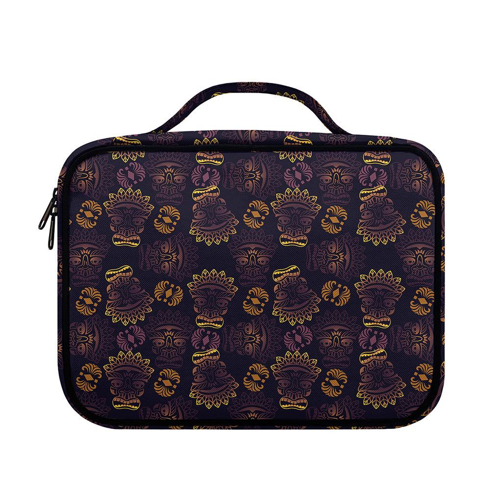 Ornament Tiki Mask Pattern Print Briefcase Bible Bag