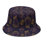Ornament Tiki Mask Pattern Print Bucket Hat