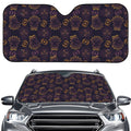 Ornament Tiki Mask Pattern Print Car Windshield Sun Shade