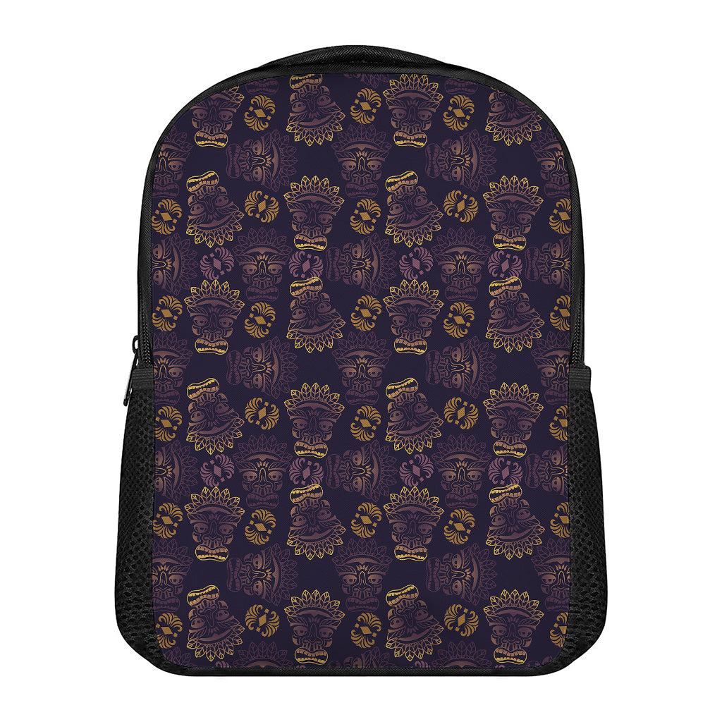 Ornament Tiki Mask Pattern Print Casual Backpack