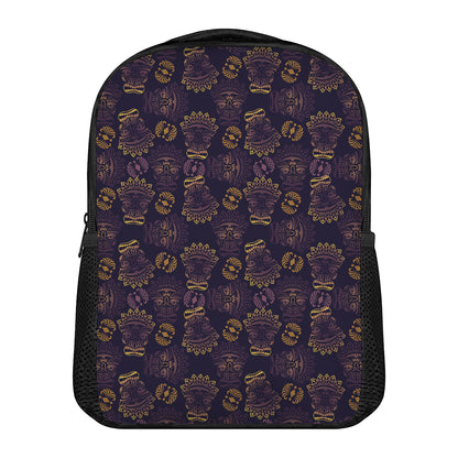 Ornament Tiki Mask Pattern Print Casual Backpack