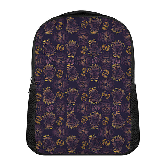 Ornament Tiki Mask Pattern Print Casual Backpack