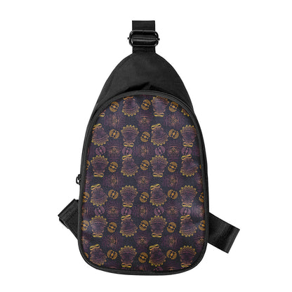 Ornament Tiki Mask Pattern Print Chest Bag