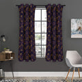Ornament Tiki Mask Pattern Print Grommet Curtain Panels