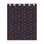 Ornament Tiki Mask Pattern Print Curtain