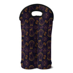 Ornament Tiki Mask Pattern Print Double Neoprene Wine Tote