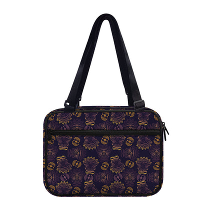 Ornament Tiki Mask Pattern Print Double Strap Bible Bag