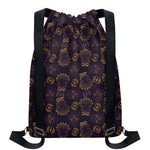 Ornament Tiki Mask Pattern Print Drawstring Backpack