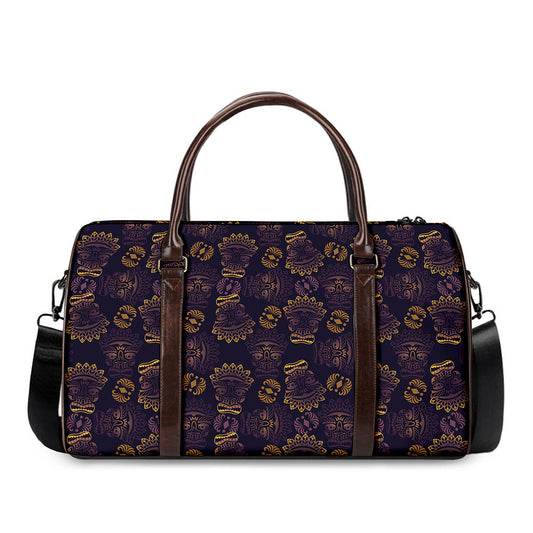 Ornament Tiki Mask Pattern Print Duffle Bag