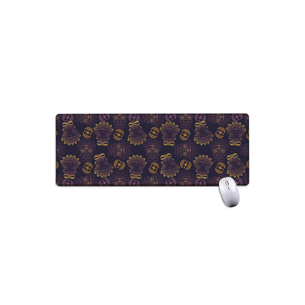 Ornament Tiki Mask Pattern Print Extended Mouse Pad