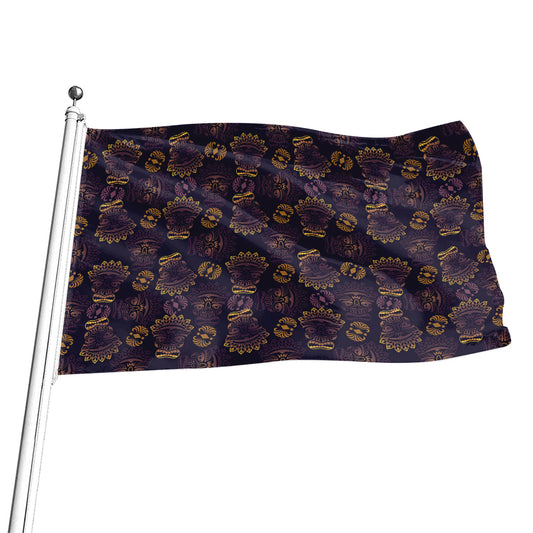 Ornament Tiki Mask Pattern Print Flag