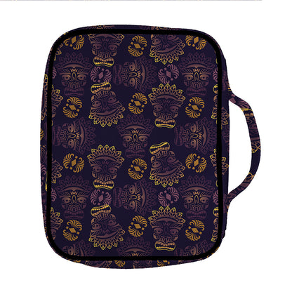 Ornament Tiki Mask Pattern Print Front Pocket Bible Bag