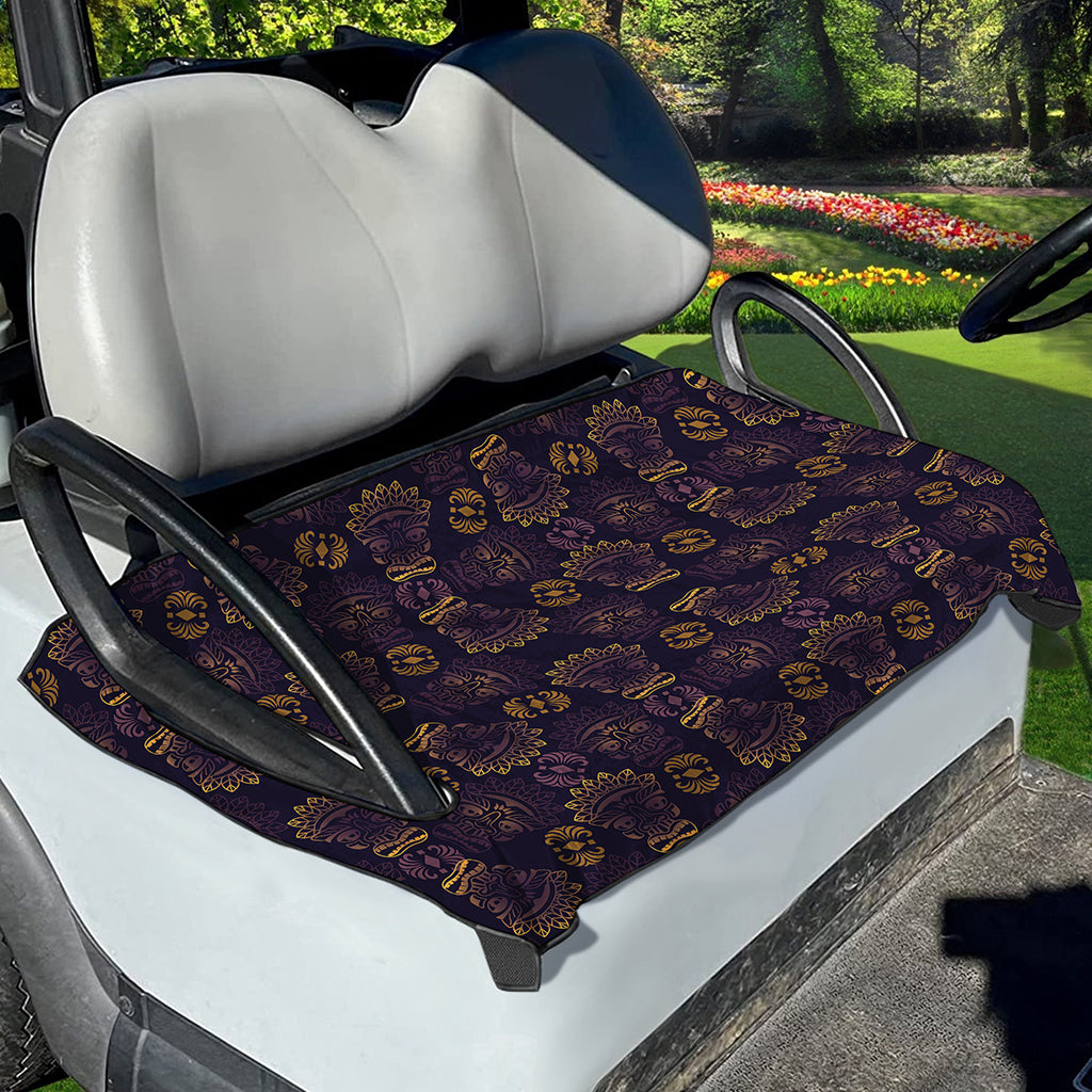 Ornament Tiki Mask Pattern Print Golf Cart Seat Cover