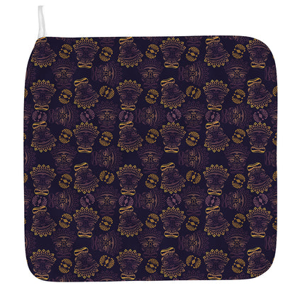 Ornament Tiki Mask Pattern Print Hand Towel