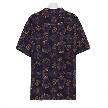 Ornament Tiki Mask Pattern Print Hawaiian Shirt