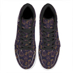 Ornament Tiki Mask Pattern Print High Top Leather Sneakers