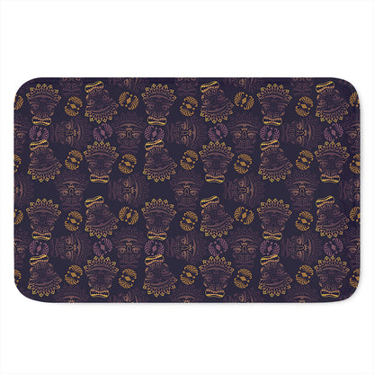 Ornament Tiki Mask Pattern Print Indoor Door Mat