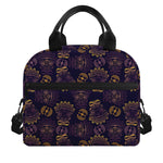 Ornament Tiki Mask Pattern Print Insulated Lunch Bag