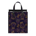 Ornament Tiki Mask Pattern Print Insulated Lunch Tote