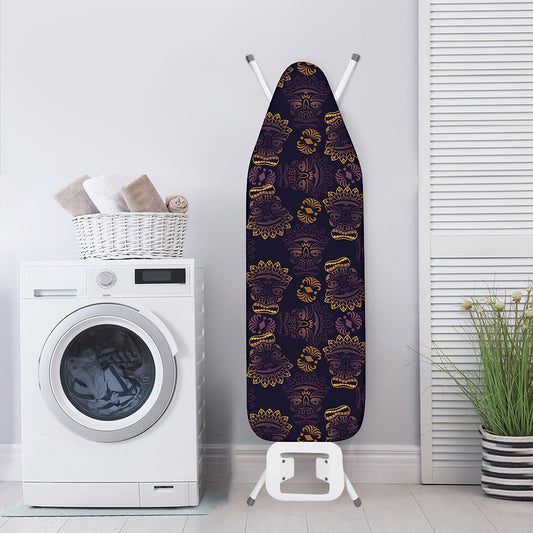 Ornament Tiki Mask Pattern Print Ironing Board Cover