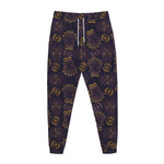 Ornament Tiki Mask Pattern Print Jogger Pants