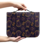 Ornament Tiki Mask Pattern Print Leather Bible Cover