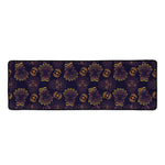 Ornament Tiki Mask Pattern Print Long Kitchen Mat