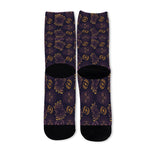 Ornament Tiki Mask Pattern Print Long Socks