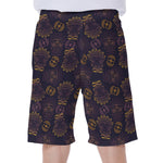 Ornament Tiki Mask Pattern Print Men's Beach Shorts
