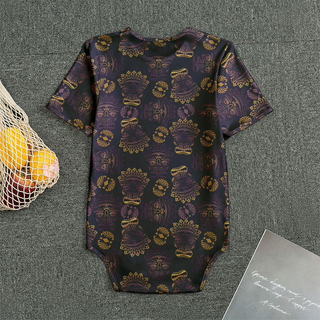Ornament Tiki Mask Pattern Print Men's Bodysuit