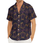 Ornament Tiki Mask Pattern Print Men's Deep V-Neck Shirt