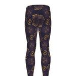 Ornament Tiki Mask Pattern Print Men's leggings