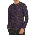 Ornament Tiki Mask Pattern Print Men's Long Sleeve Rash Guard