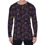 Ornament Tiki Mask Pattern Print Men's Long Sleeve T-Shirt