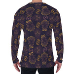 Ornament Tiki Mask Pattern Print Men's Long Sleeve T-Shirt