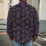 Ornament Tiki Mask Pattern Print Men's Shirt Jacket