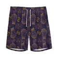 Ornament Tiki Mask Pattern Print Men's Athletic Shorts