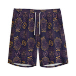 Ornament Tiki Mask Pattern Print Men's Sports Shorts