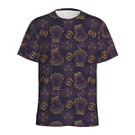 Ornament Tiki Mask Pattern Print Men's Sports T-Shirt