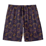 Ornament Tiki Mask Pattern Print Men's Swim Trunks